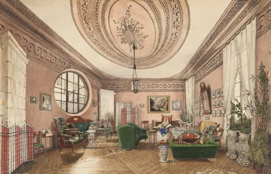 Interieur van een Salon